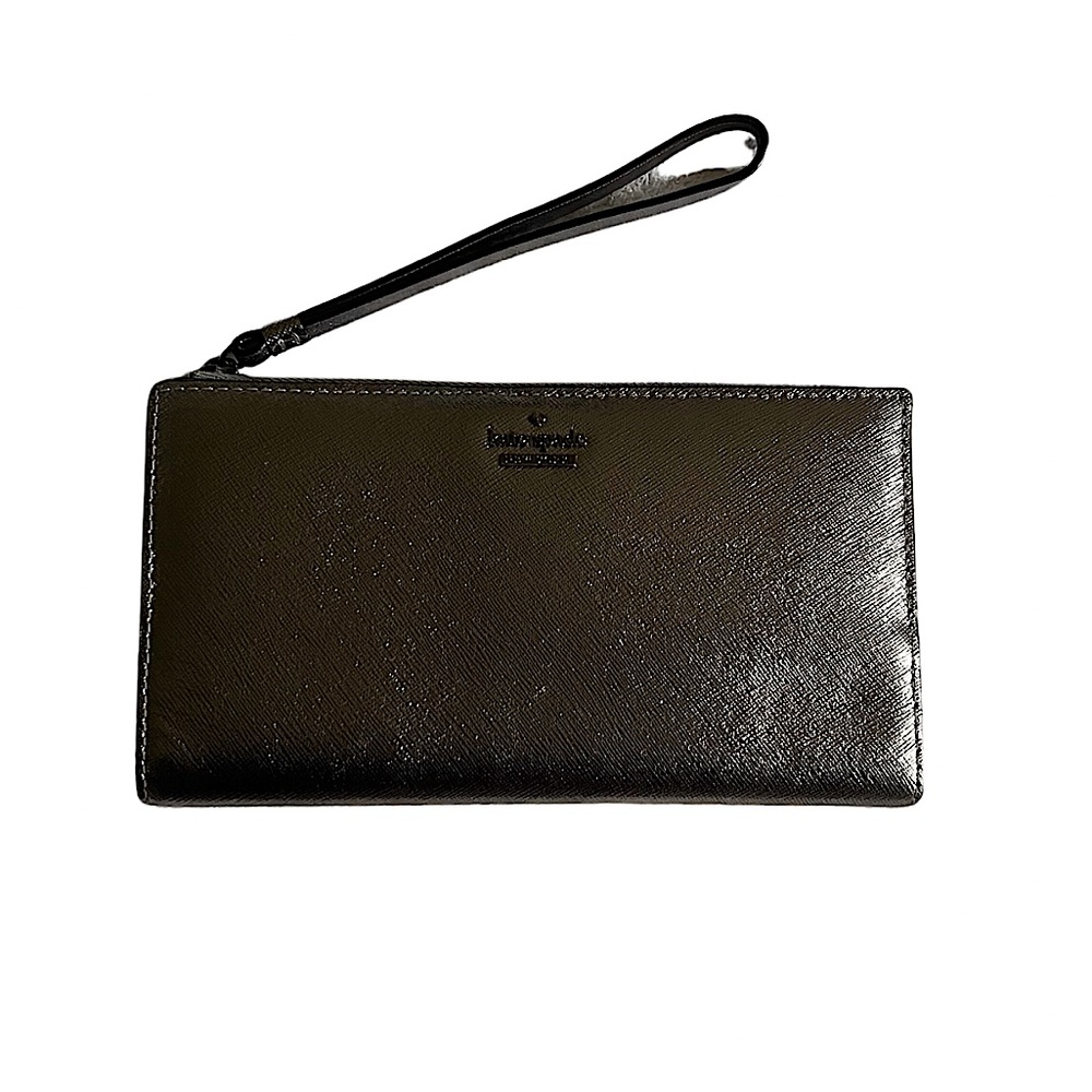 Kate Spade Cameron Street Eliza Wristlet Wallet Clutch Purse Silver